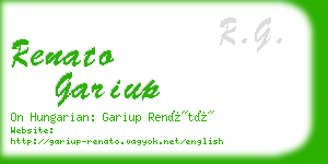 renato gariup business card